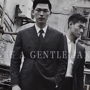 男士经典深蓝西服定制