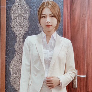 女士白色商务同款西服定制